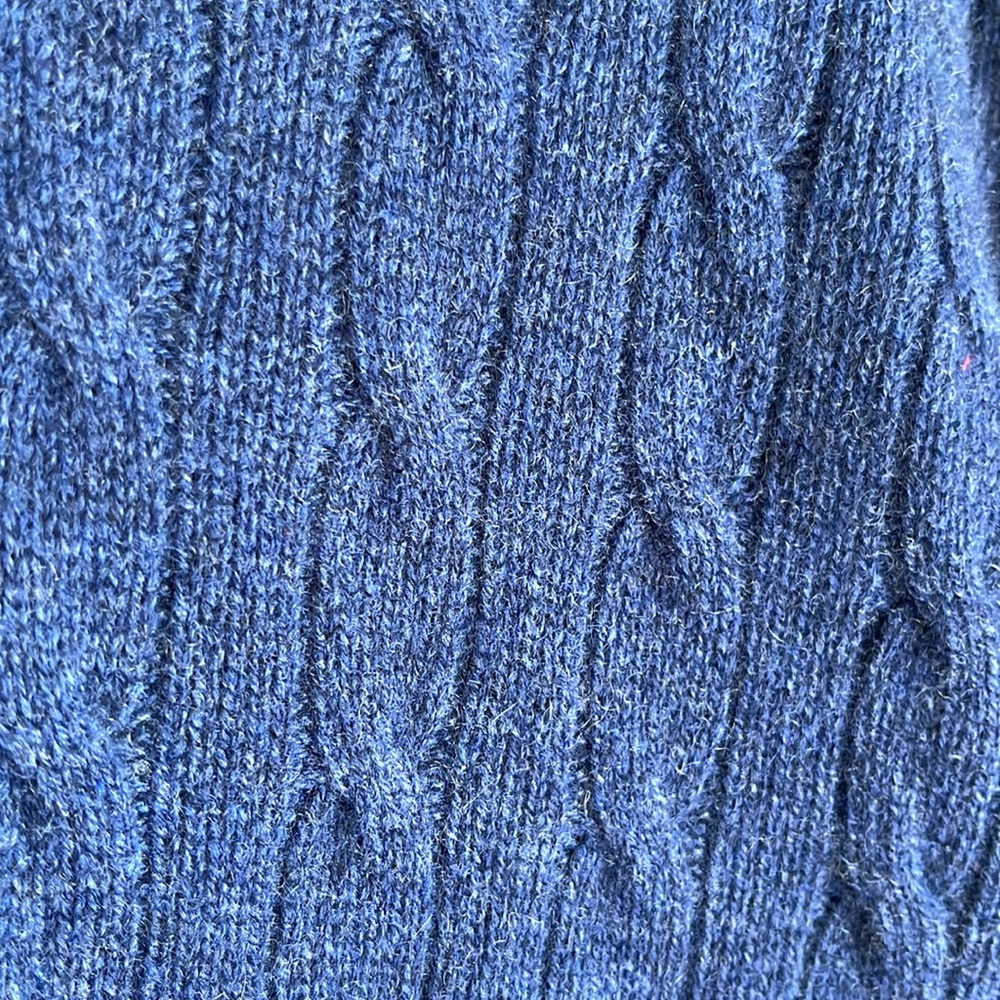 DANIEL CREMIEUX CASHMERE Mock Cable Knit Sweater Medium INVM7 - Picture 4 of 7